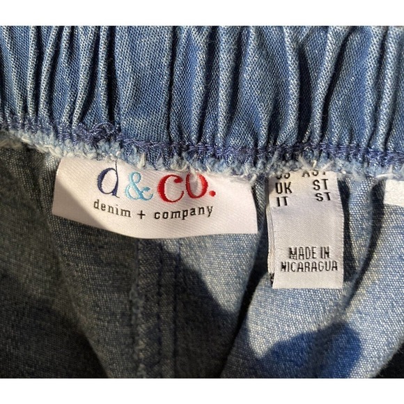 NEW Denim & Co Side Pockets Stretch Waist Pants XS Tall Women’s Blue - Picture 3 of 9